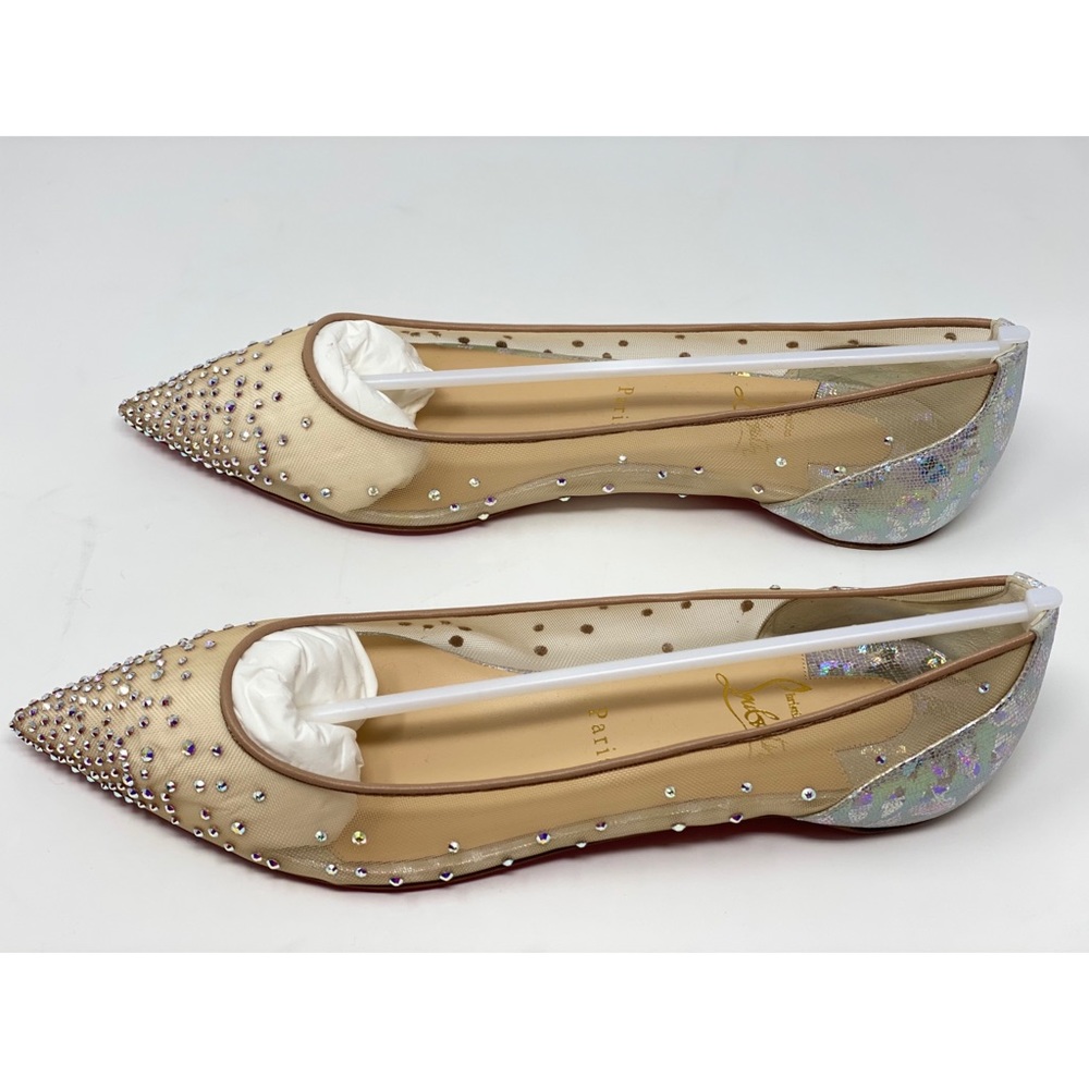 Christian Louboutin follies strass flat rete/calf